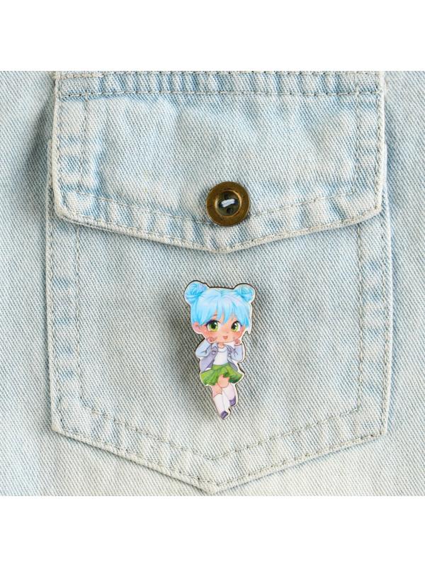 Значок деревянный «Милашка», аниме, 2 х 3,7 см