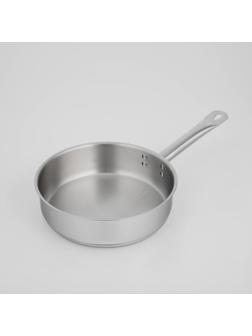 Сковорода «Общепит», d=24 см, h=6,5 см, корпус 0,6 мм, дно ТРС 3,5 мм, индукция