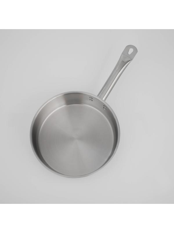 Сковорода «Общепит», d=24 см, h=6,5 см, корпус 0,6 мм, дно ТРС 3,5 мм, индукция