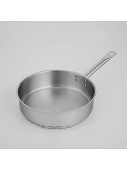 Сковорода «Общепит», d=28 см, h=7,5 см, корпус 0,6 мм, дно ТРС 3,5 мм, индукция