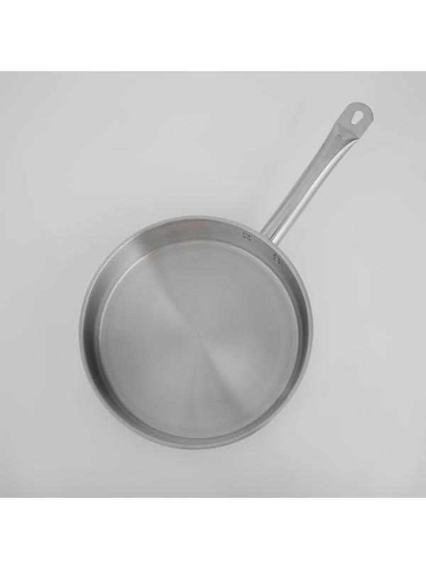 Сковорода «Общепит», d=28 см, h=7,5 см, корпус 0,6 мм, дно ТРС 3,5 мм, индукция