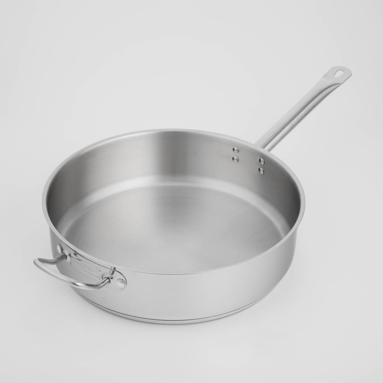 Сковорода «Общепит», d=34 см, h=9 см, корпус 0,6 мм, дно ТРС 3,5 мм, индукция