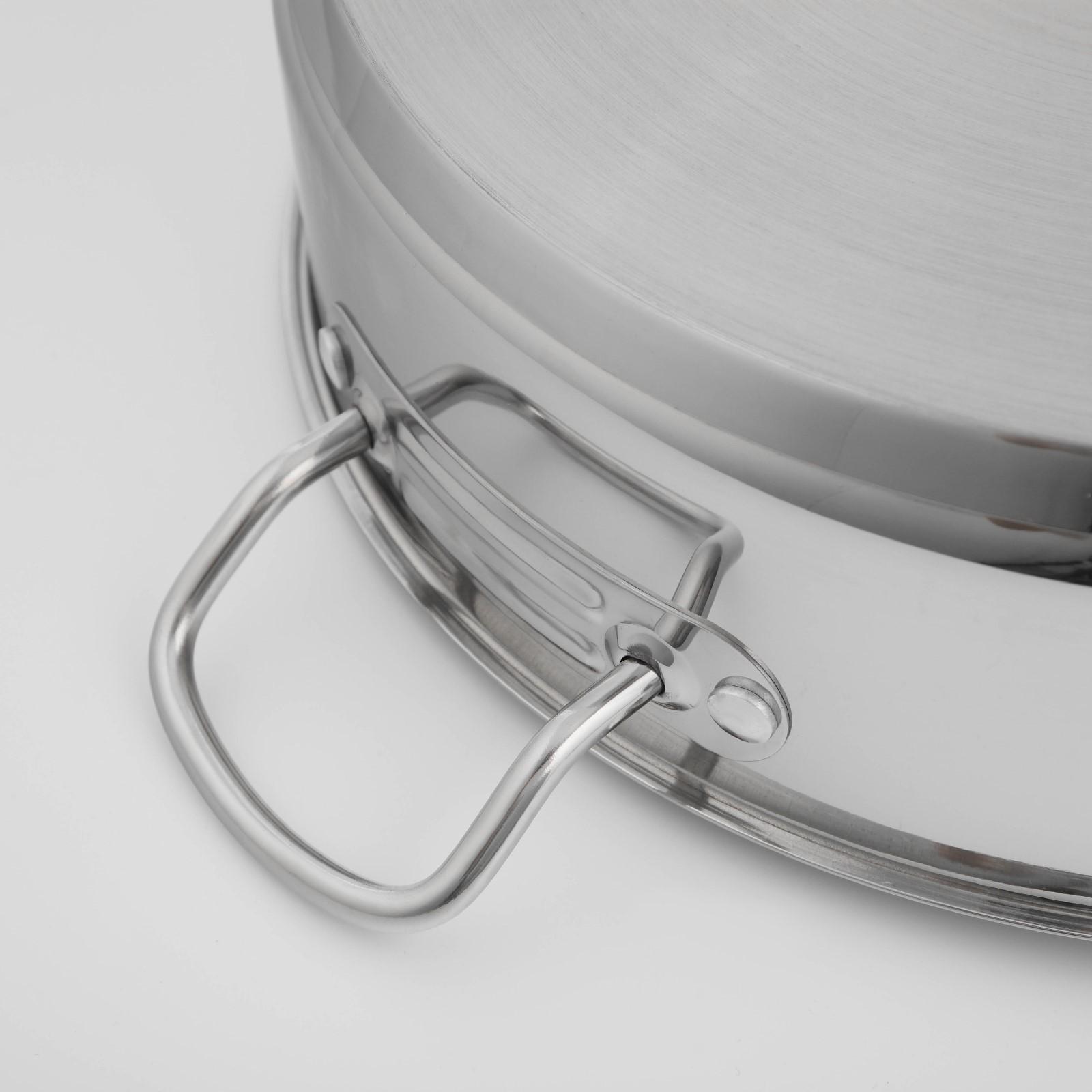 Сковорода «Общепит», d=34 см, h=9 см, корпус 0,6 мм, дно ТРС 3,5 мм, индукция