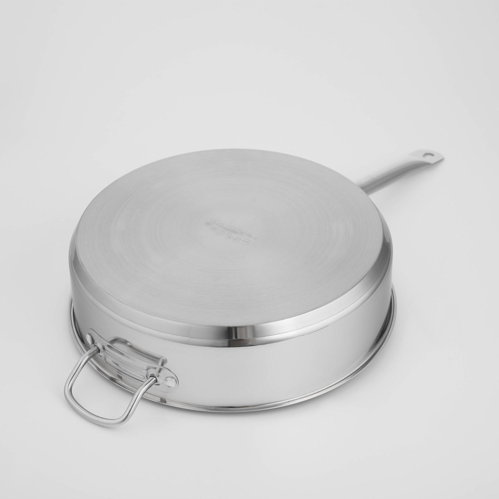 Сковорода «Общепит», d=34 см, h=9 см, корпус 0,6 мм, дно ТРС 3,5 мм, индукция