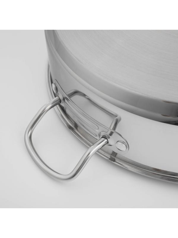 Сковорода «Общепит», d=34 см, h=9 см, корпус 0,6 мм, дно ТРС 3,5 мм, индукция