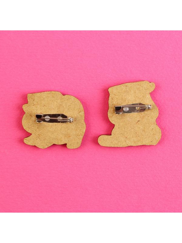 Значки деревянные «Я буду тебя бесить», 2 шт.