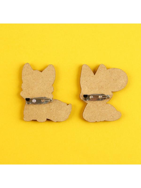 Значки деревянные «Это сумасшедшая идея», 2 шт.