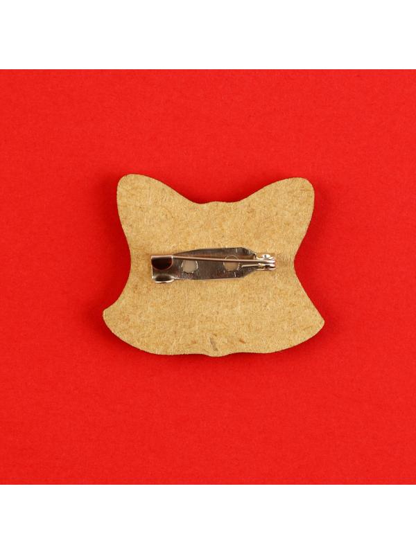 Значок-талисман деревянный «Лиса», 3,5 х 3,3 см