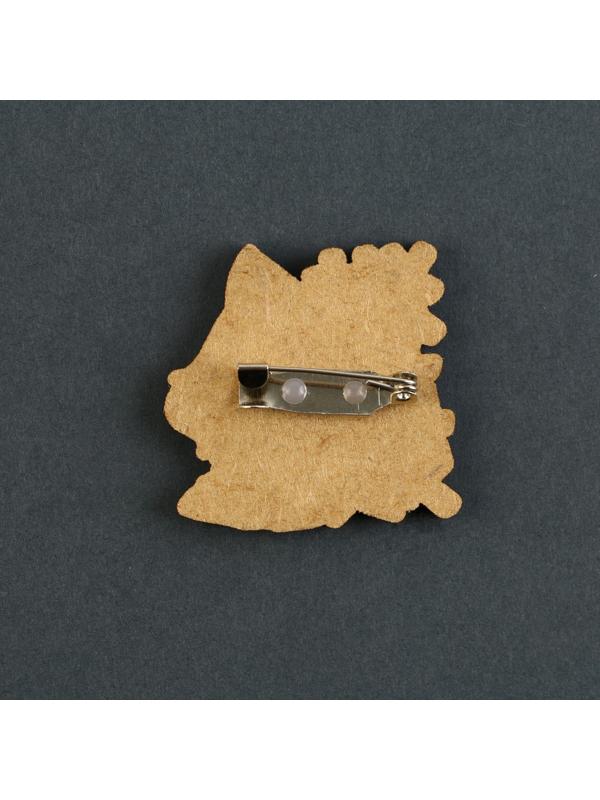 Значок деревянный «Девочка котик», аниме, 3,3 х 3,3 см