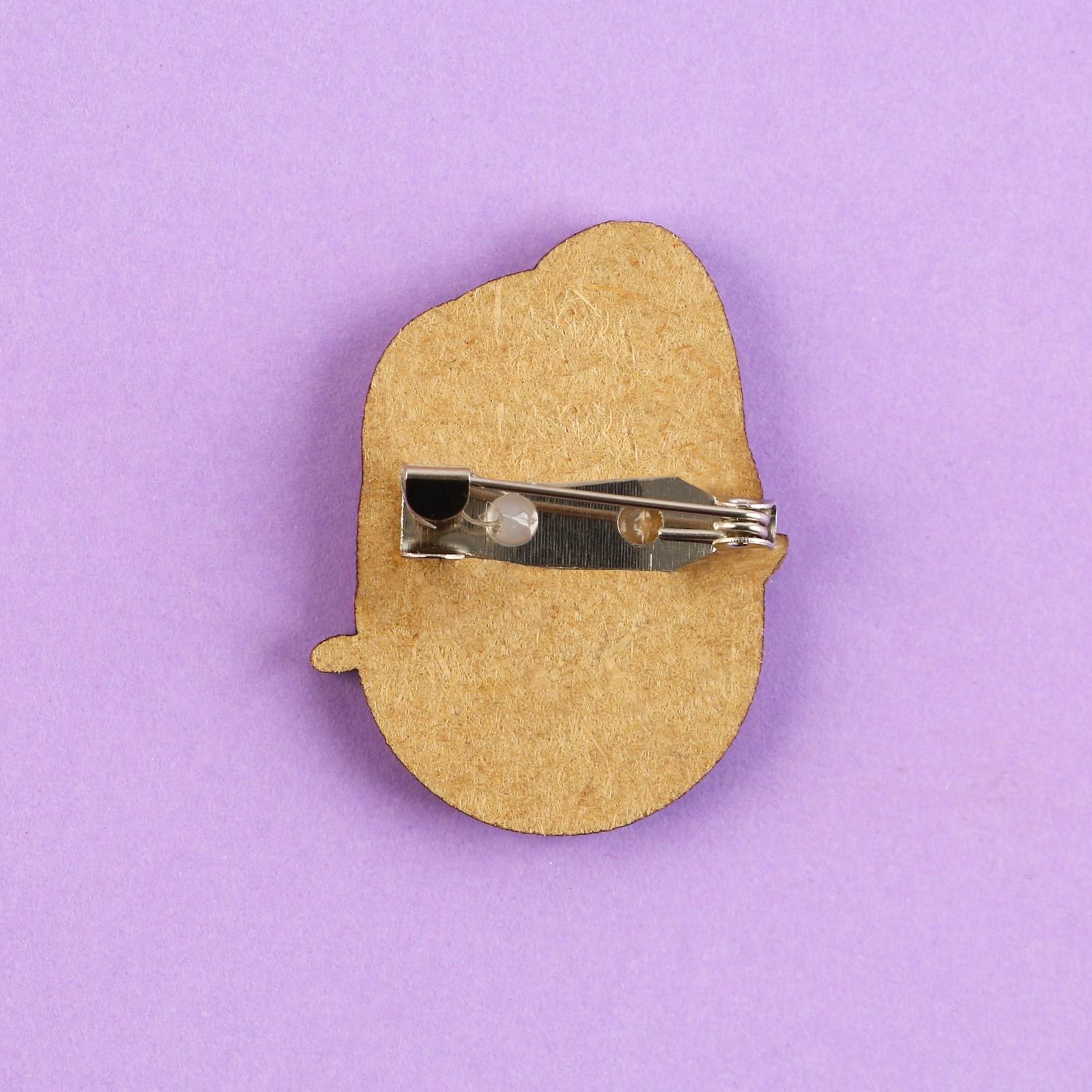 Значок деревянный «Школьницы», аниме, 2,6 х 3,3 см