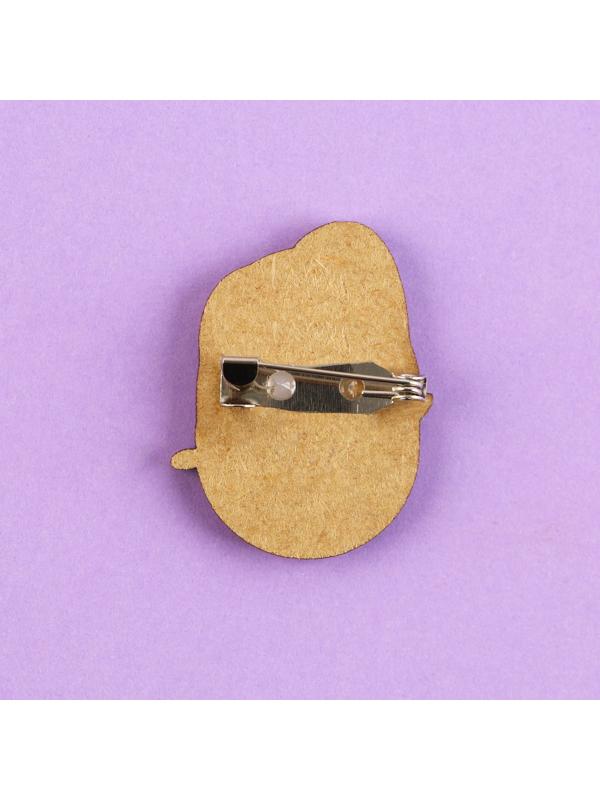 Значок деревянный «Школьницы», аниме, 2,6 х 3,3 см