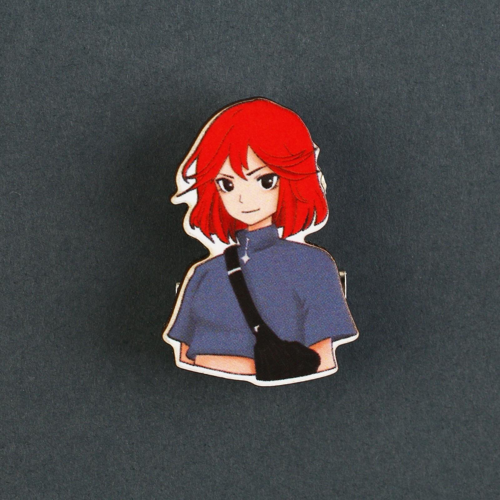 Значок деревянный «Рыжая девушка», аниме, 2,4 х 3,4 см