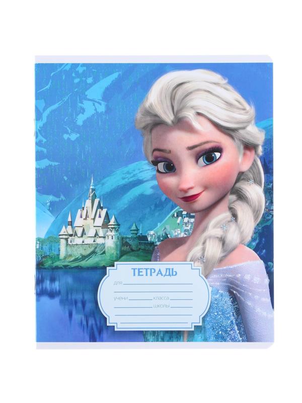 Тетрадь 12 листов, линейка, Холодное сердце / Микс 10 шт.