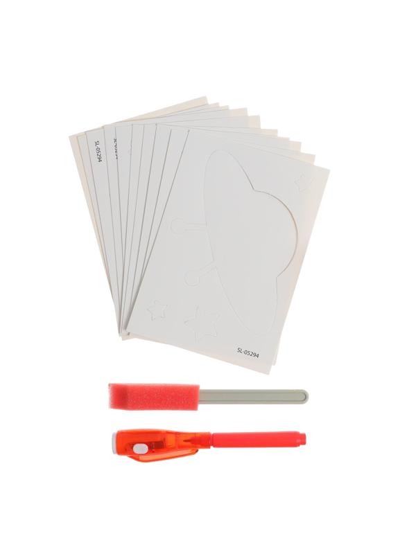 Набор для творчества «Космос», трафареты, аппликатор, фонарик космос