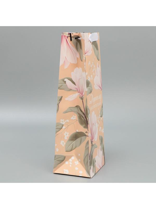 Пакет под бутылку «Воспитателю», 35 х 13 х 10 см