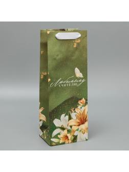 Пакет под бутылку «Учителю», 35 х 13 х 10 см
