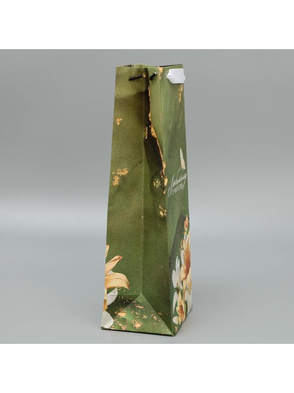 Пакет под бутылку «Учителю», 35 х 13 х 10 см