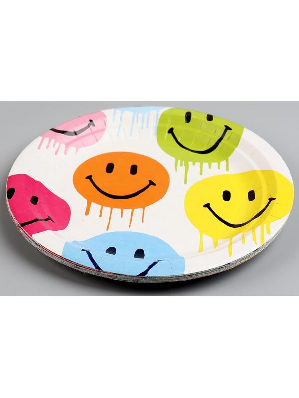 Тарелка бумажная «Смайл», 18 см