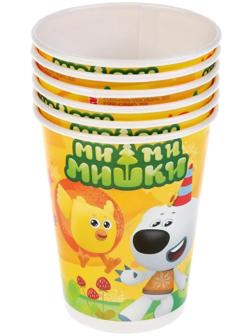 Стакан бумажный «Ми-ми-мишки», в наборе 6 штук, пакет + хедер