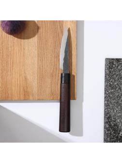 Нож овощной с деревянной ручкой, лезвие 9 см