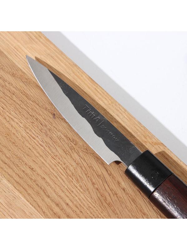 Нож овощной с деревянной ручкой, лезвие 9 см