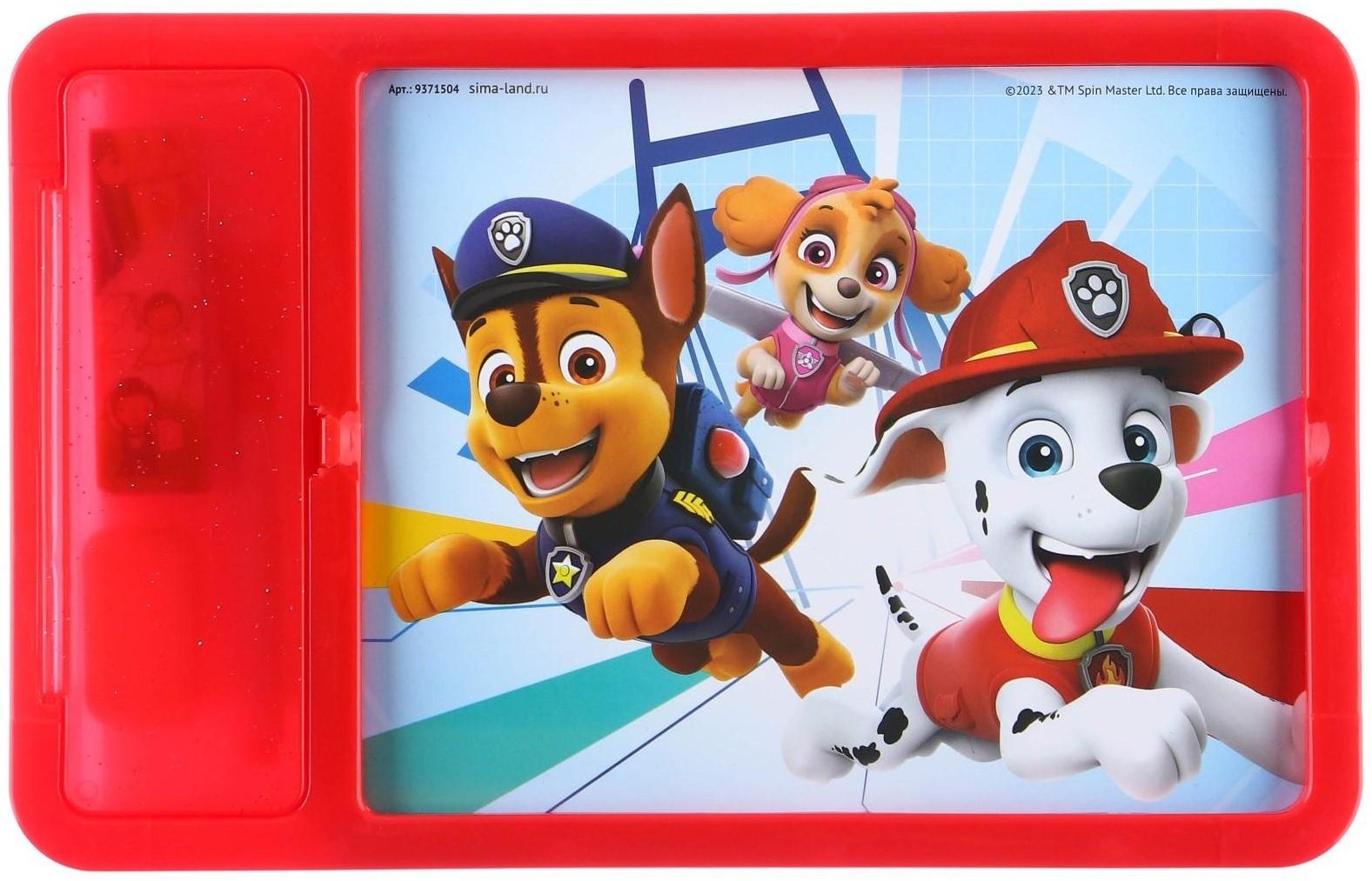 Доска для рисования с маркером-стиралкой, Щенячий патруль, Paw Patrol, Красный