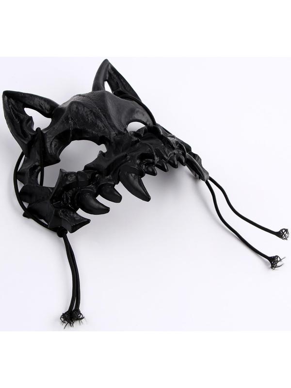 Карнавальный Набор:бандана в полоску,,маска собаки латекс черная,т.наклейка