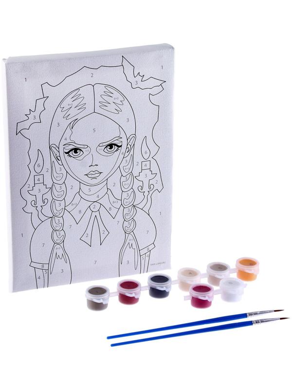 Картина по номерам «Девочка со свечками», 21х15 см