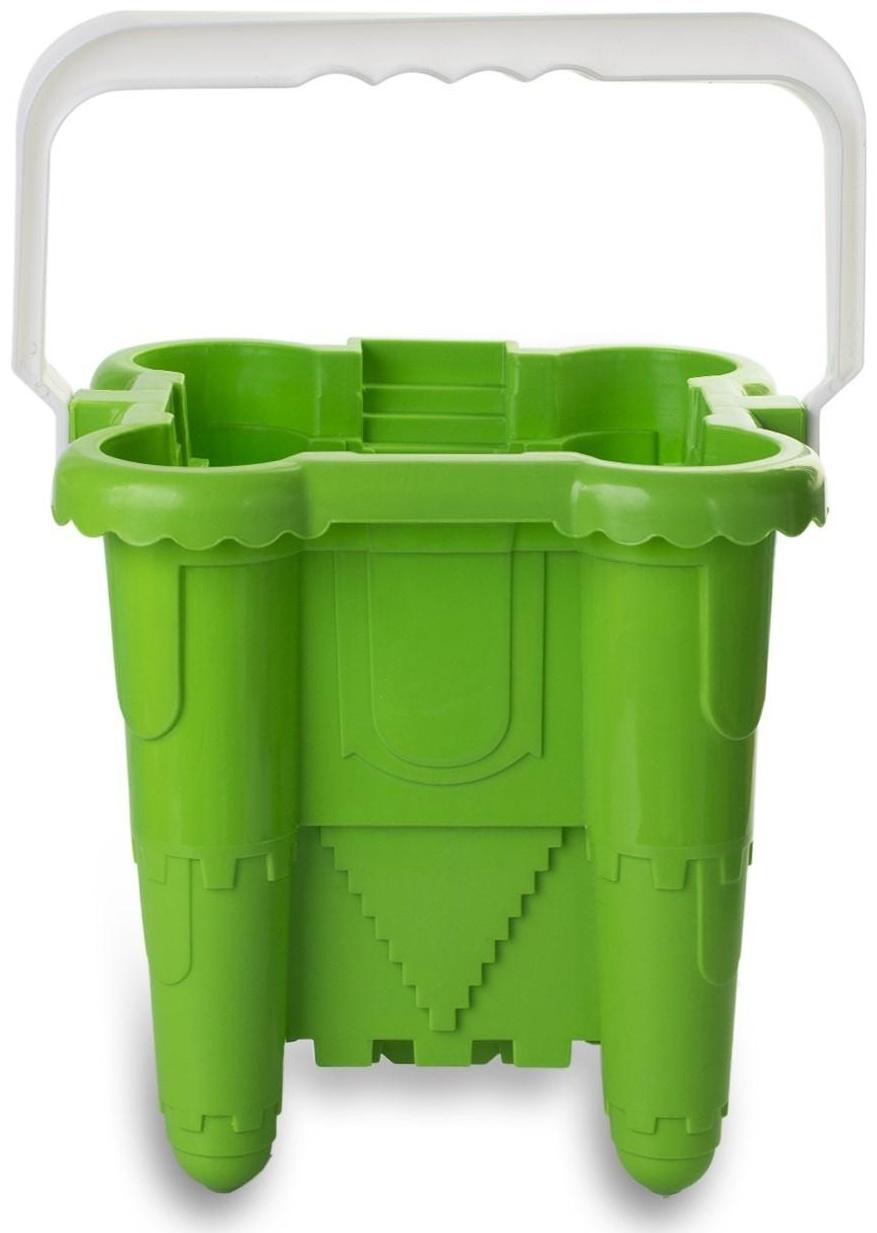 Набор для игры в песке №29: ведро-крепость, совок, грабли, 3 формочки, лейка