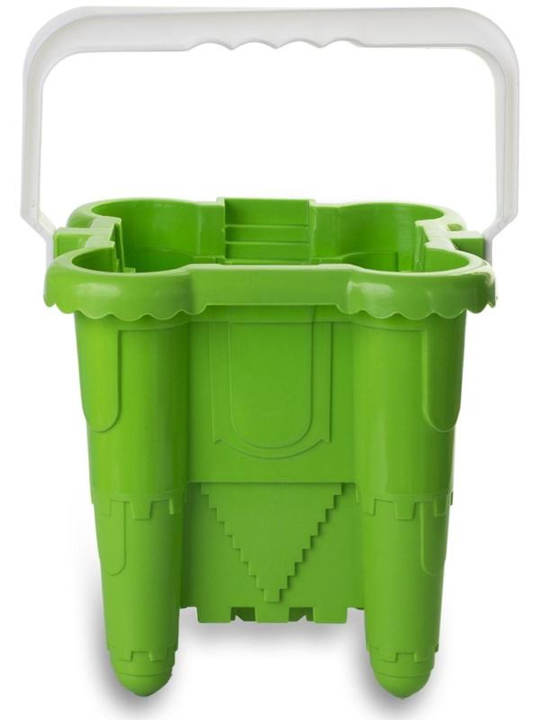 Набор для игры в песке №29: ведро-крепость, совок, грабли, 3 формочки, лейка