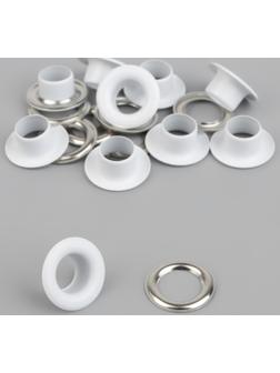 Люверс, d = 8 мм, 10 шт, цвет белый