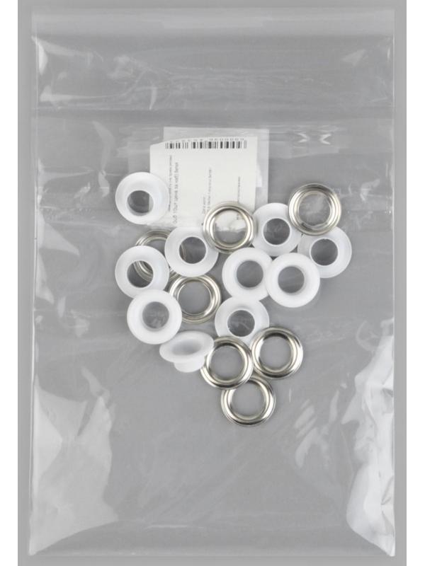 Люверс, d = 8 мм, 10 шт, цвет белый