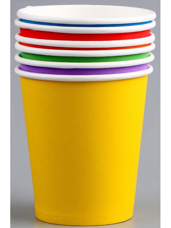 Набор бумажной посуды «С днем рождения», 6 тарелок, 6 стаканов, 1 гирлянда