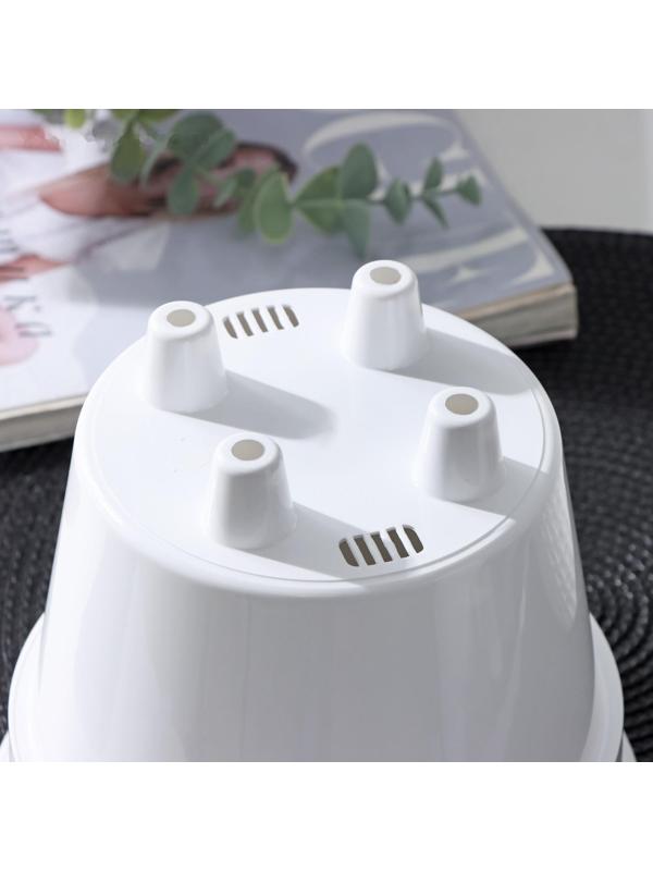 Кашпо со вставкой «Клевер», 3,2 л, d=17,5 см, h=16 см, цвет белый