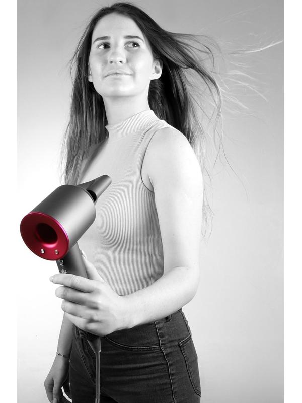 Фен Windigo LF-03, 1250 Вт, 3 температурных режима, 3 скорости, концентратор, серо-розовый