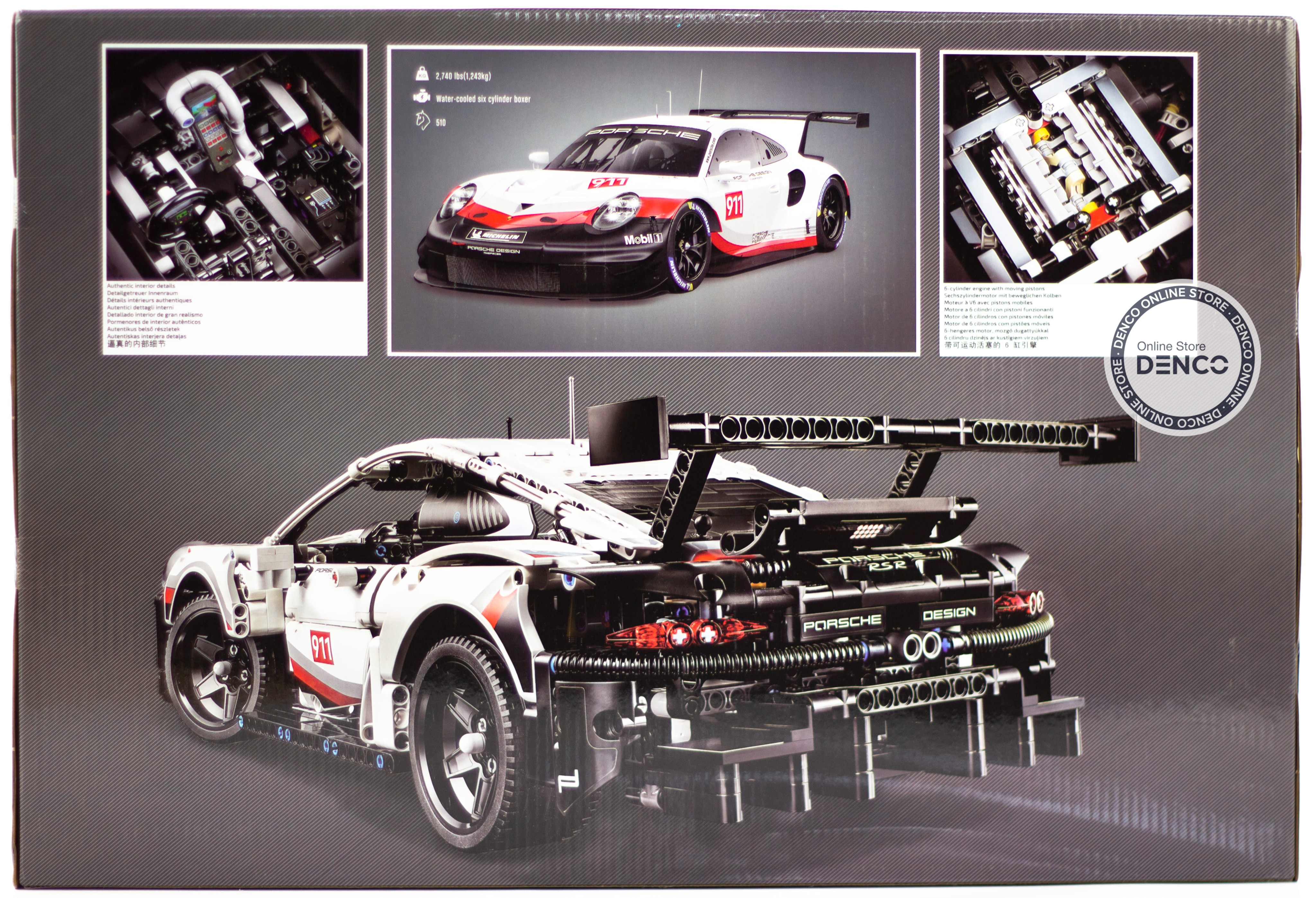 Конструктор «Porsche 911 RSR» 011 (Technic) / 1631 деталь