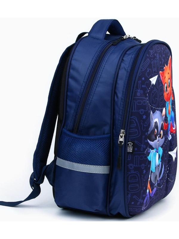 Рюкзак каркасный ArtFox STUDY, 39х30х14 см, унив «Енотик и лисёнок»