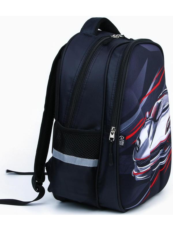 Рюкзак каркасный ArtFox STUDY, 39х30х14 см, мал «Машина»