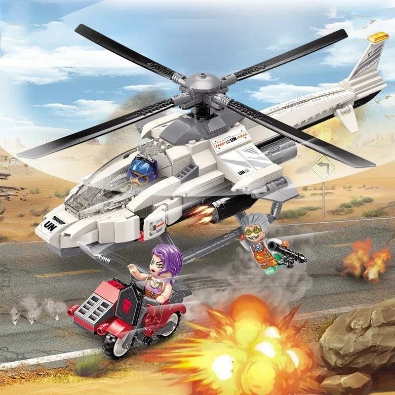 Конструктор Qman «Штурмовой вертолёт» 3211 / 352 детали