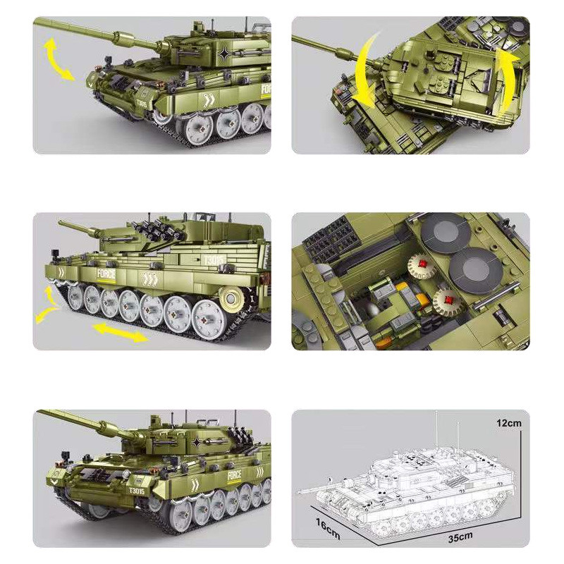 Конструктор Gao Misi «Танк Leopard 2» T3015 / 2029 деталей