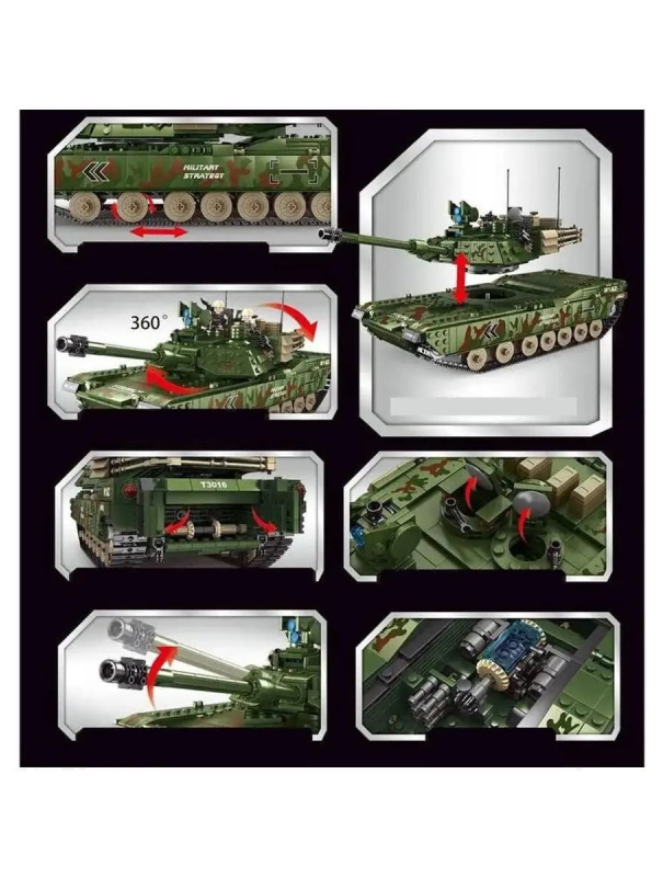 Конструктор Gao Misi «Танк M1A2» T3016 / 1968 деталей