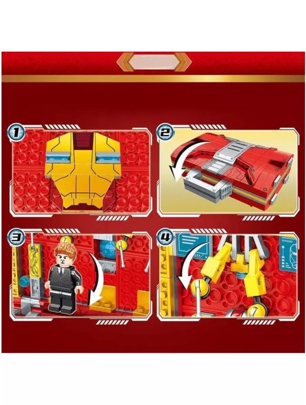 Конструктор LW «Чемодан СуперГероя» 2092 (Super Heroes) / 516 деталей