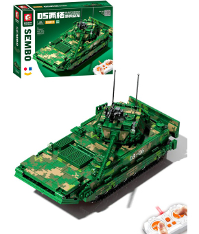 Радиоуправляемый конструктор Sembo Block «Боевая машина пехоты-амфибия ZBD-05» 705994 / 952 детали