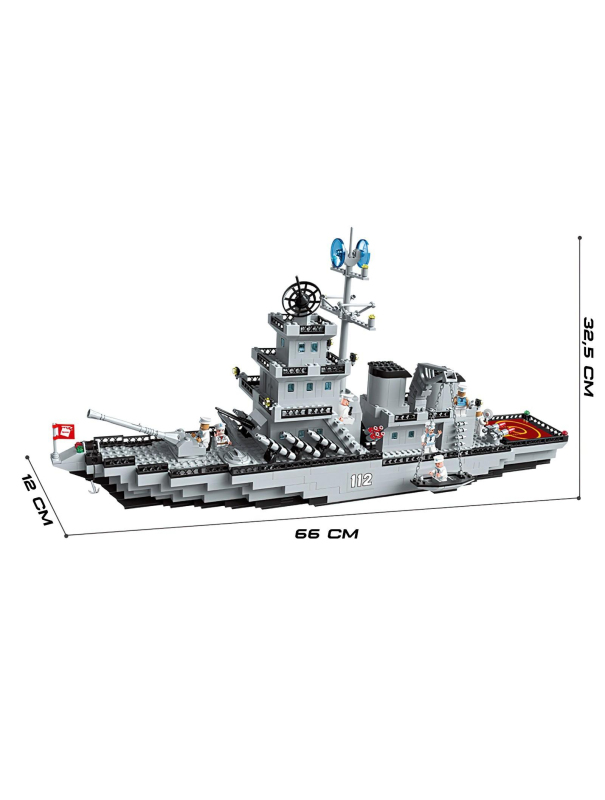 Конструктор Qman «Боевой крейсер» 112 / 910 деталей