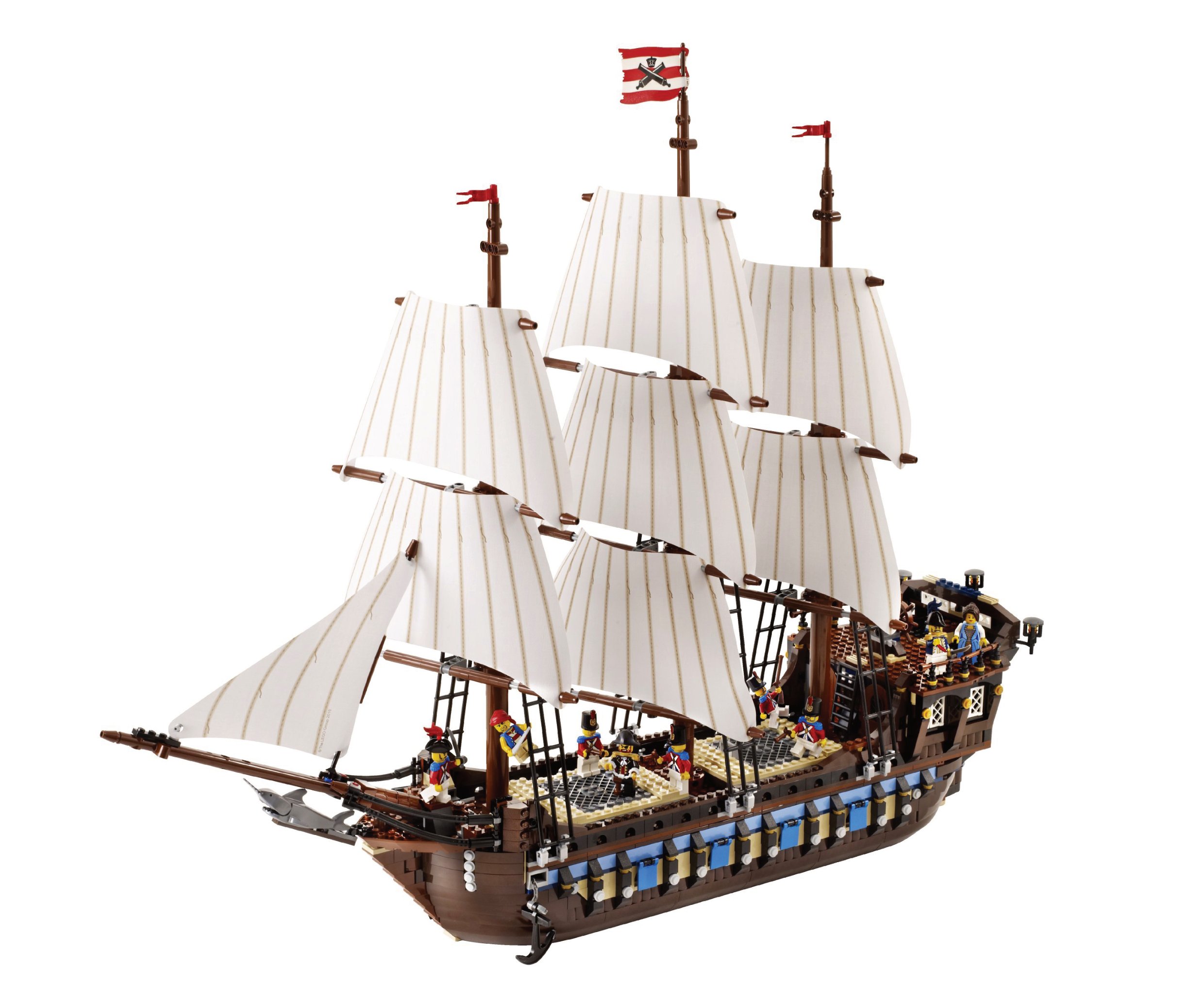 Конструктор «Огромный трехмачтовый имперский флагман» 18007 (Pirates 10210) / 1779 деталей