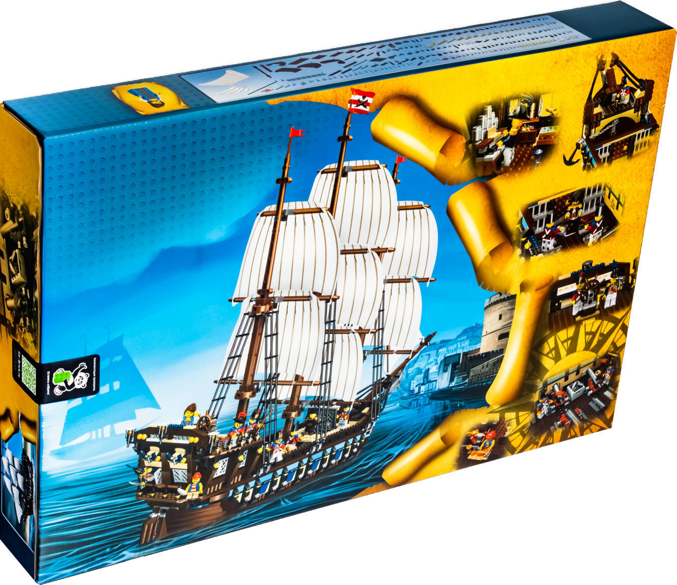 Конструктор «Огромный трехмачтовый имперский флагман» 18007 (Pirates 10210) / 1779 деталей