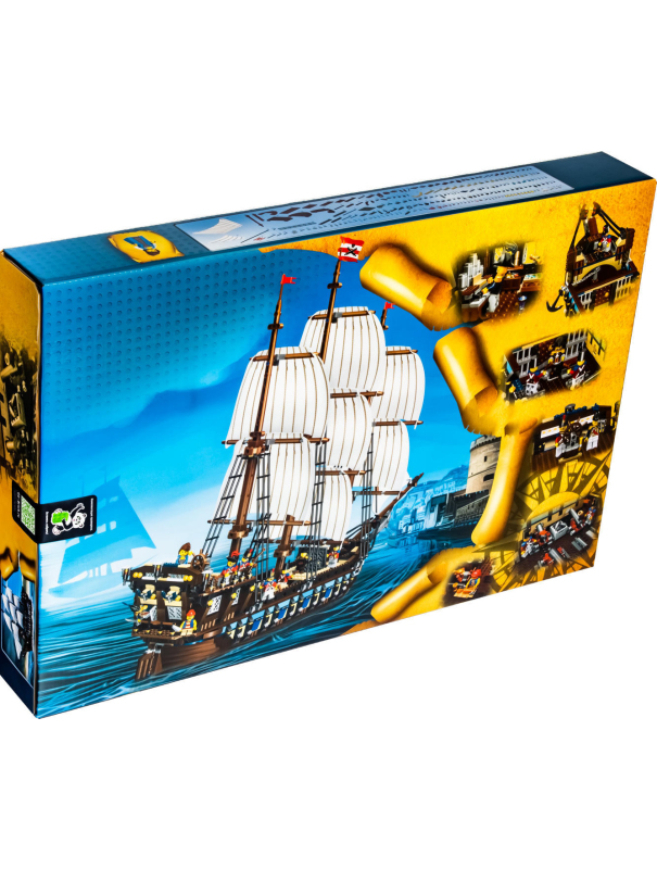Конструктор «Огромный трехмачтовый имперский флагман» 18007 (Pirates 10210) / 1779 деталей