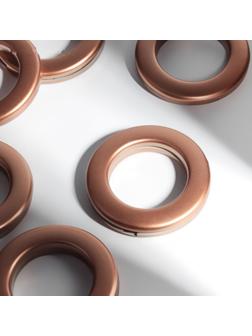 Люверсы для штор, d = 3,4/5,5 см, 10 шт, цвет медный