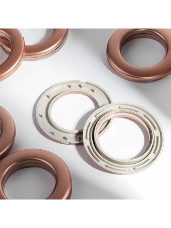 Люверсы для штор, d = 3,4/5,5 см, 10 шт, цвет медный