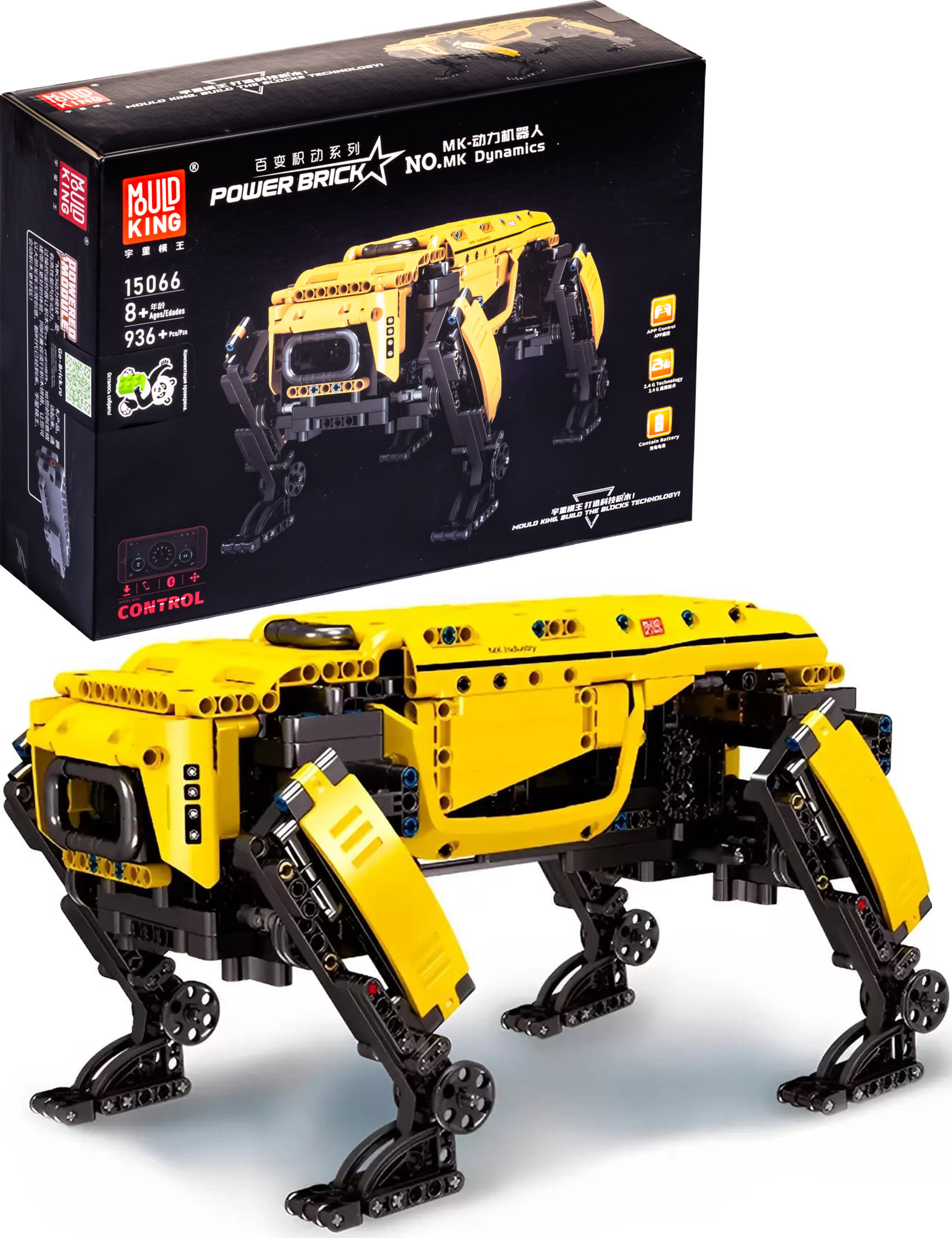 Радиоуправляемый конструктор Mould King «Робот-собака BD1» 15066 / 936 деталей
